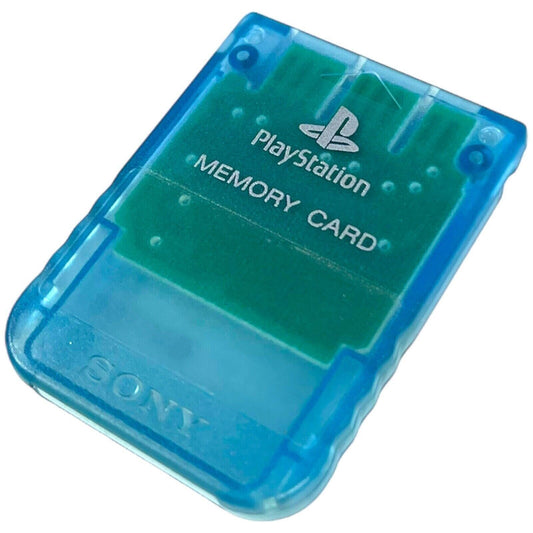 Sony Playstation 1 PS1 Memory Card Official OEM SCPH-1020 Clear Blue