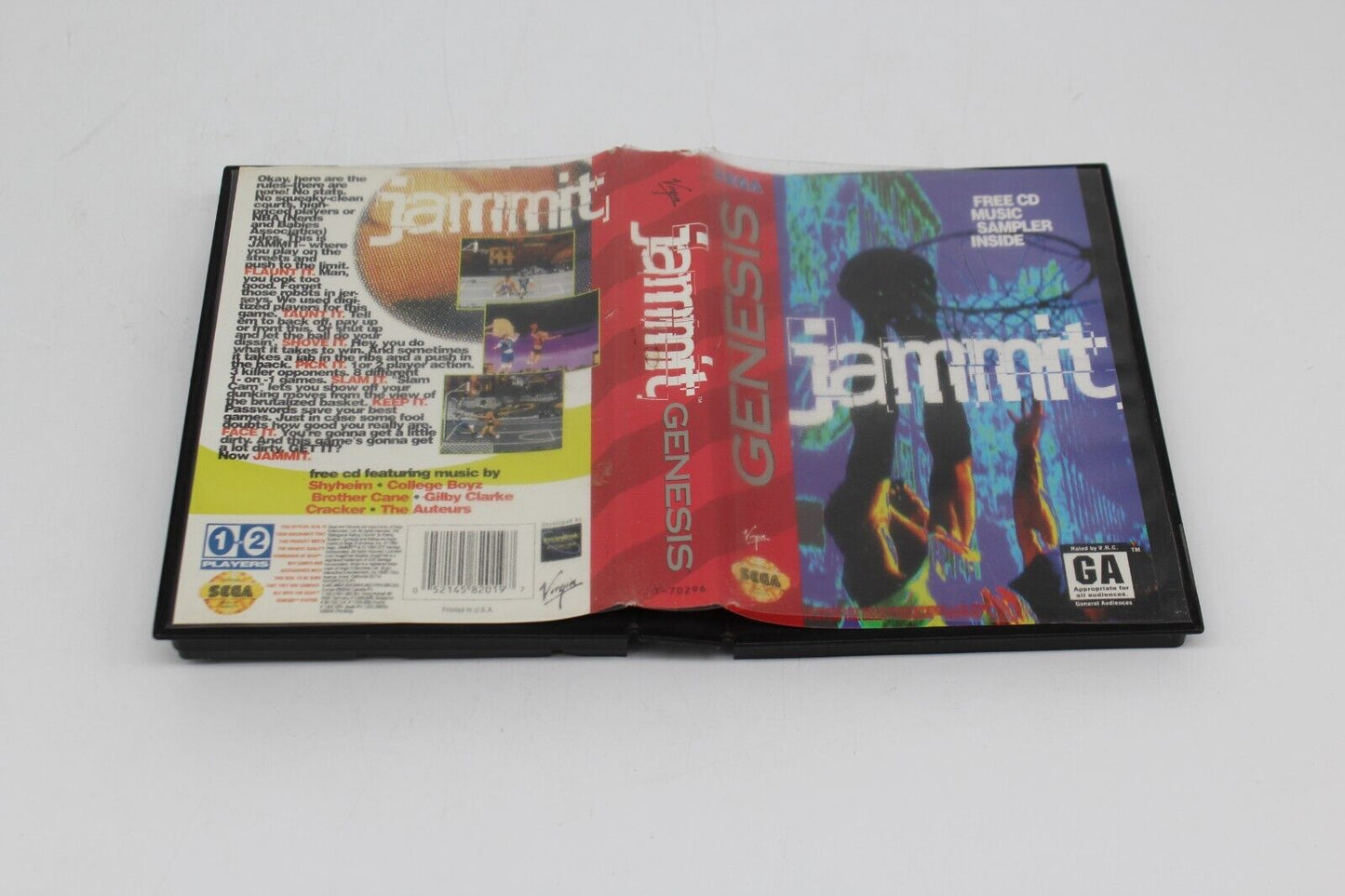 Jammit Sega Genesis Game w/ Case Tested + Working