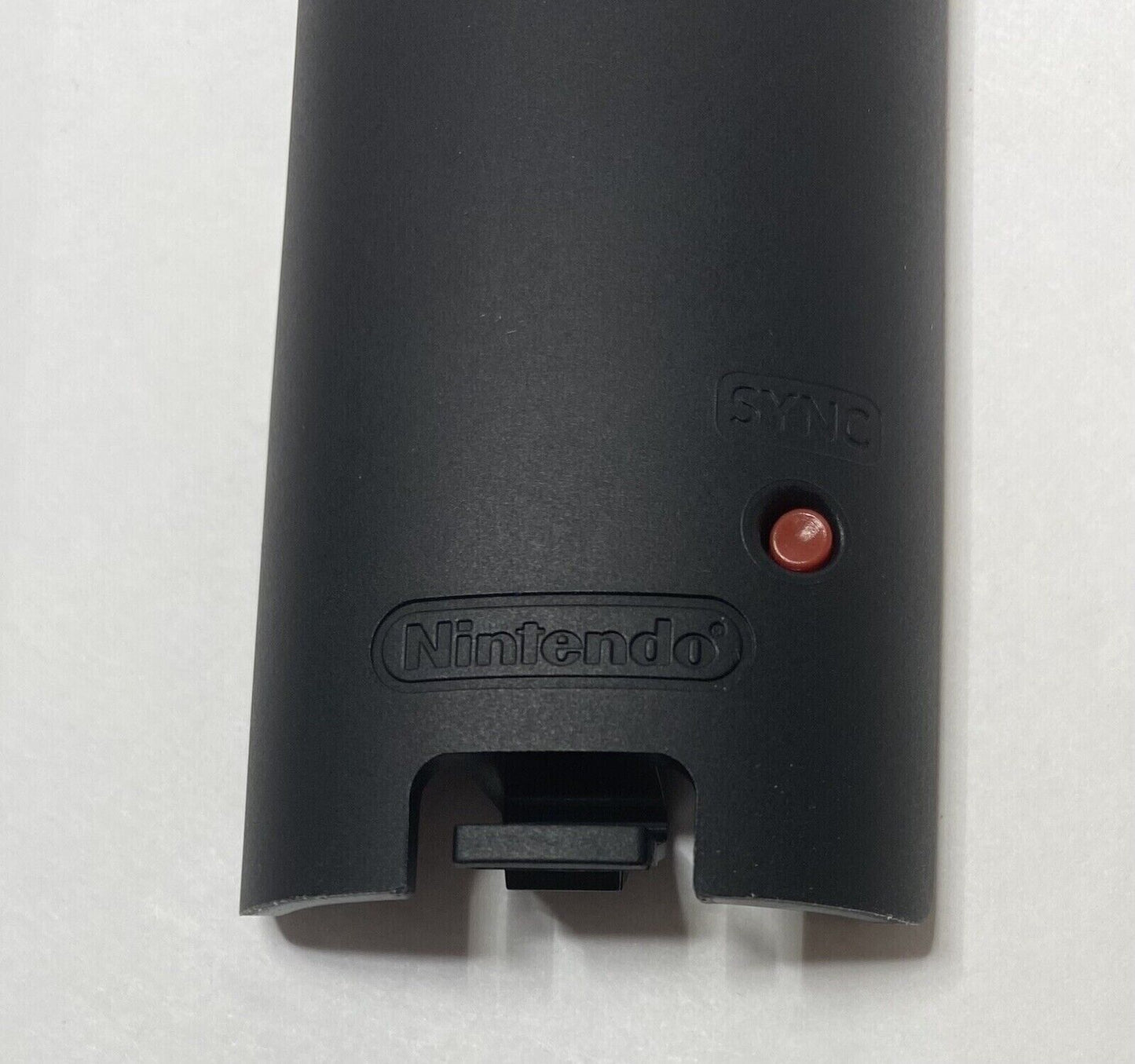 Nintendo Wii OEM Remote Controller Battery Cover - Black w/ Sync Button