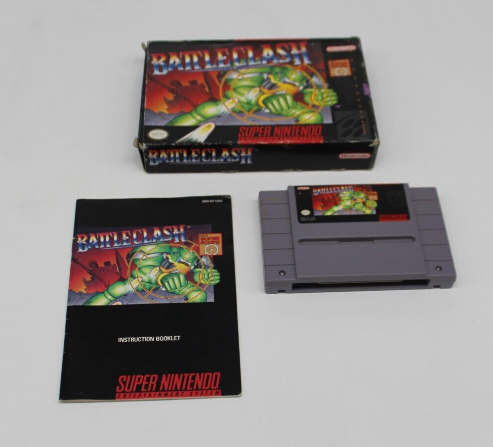 Battle Clash (Super Nintendo SNES, 1992) Authentic Complete CIB with Manual