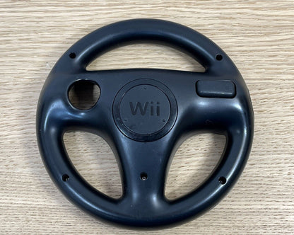 Nintendo Wii Black Racing Steering Wheel Mario Kart RVL-024 Genuine OEM