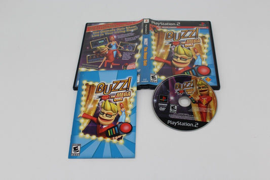 Buzz The Mega Quiz PS2 CIB Complete Tested & Working