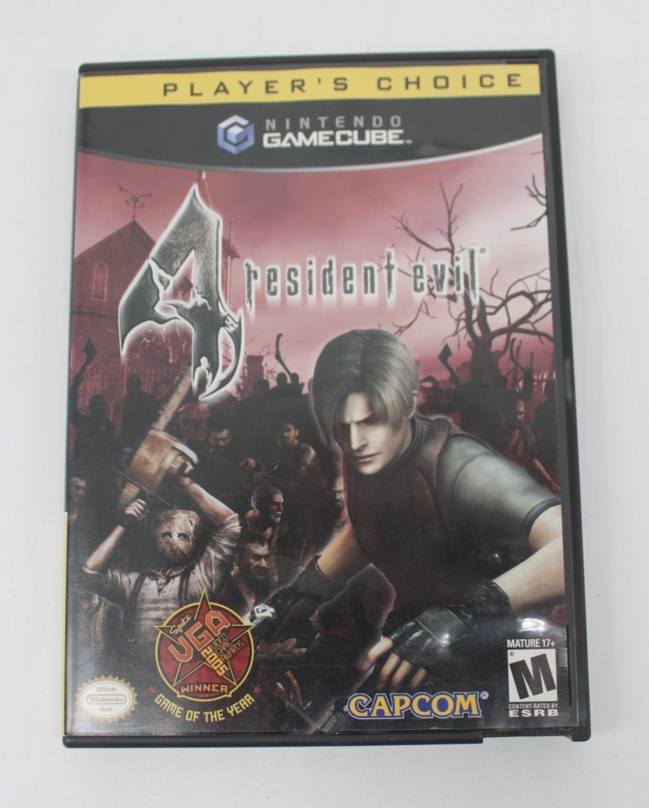 Resident Evil 4 Nintendo GameCube Players Choice Complete w/Manual & Safety Book