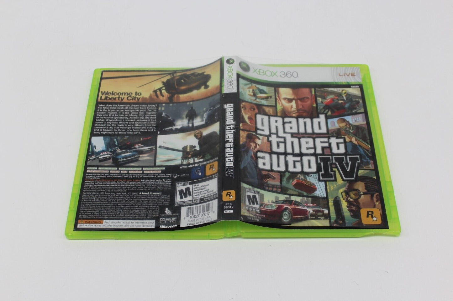 Grand Theft Auto IV (Xbox 360, 2008) Case & Disc Only Tested Working - Free Ship