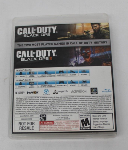 Call of Duty Black Ops 1 & 2 Combo Pack - Sony PS3 PlayStation 3 NM Complete CIB