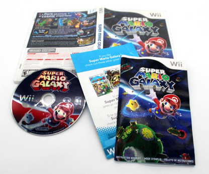 Nintendo Wii SUPER MARIO GALAXY Game Complete W/ Manual & Case