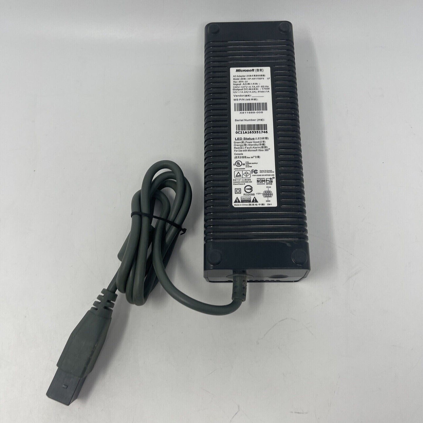 Microsoft XBOX 360 Power Supply AC Adapter HP-AW175EF3 14.2A 175W OEM Tested