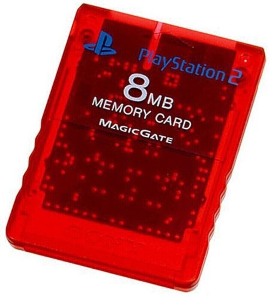 Original OEM Sony PlayStation 2 MagicGate Memory Card Red PS2 8MB SCPH-10020