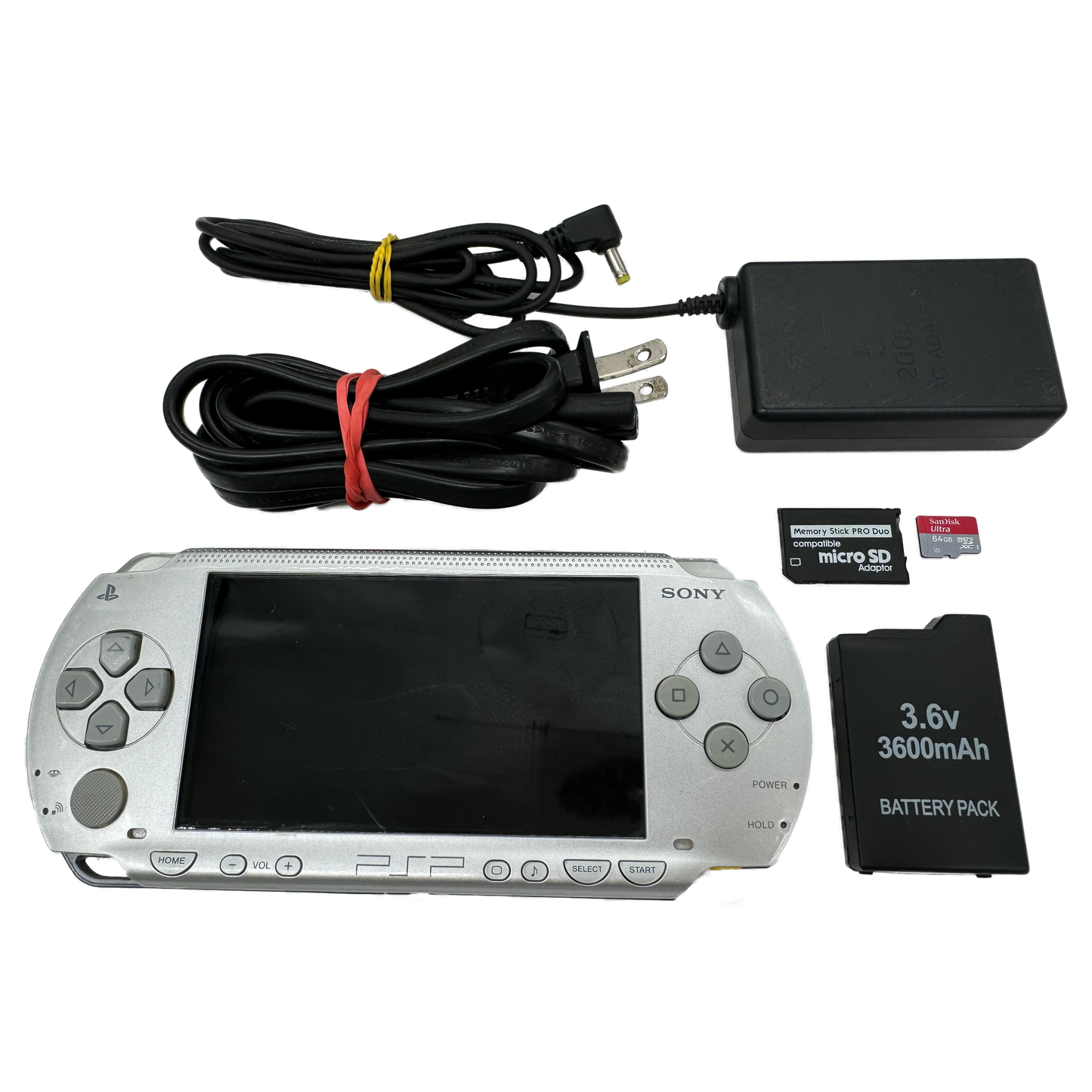 PlayStation Portable PSP 1000 64GB Bundle (Used console with new battery)